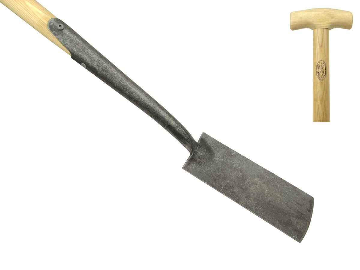 Trencing spade 10cm wide and 75cm T-handle